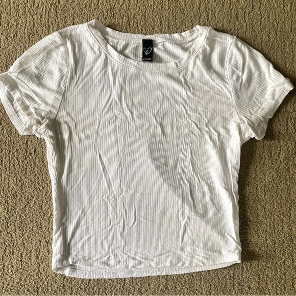 White Cropped Tee - Picture 2 of 7